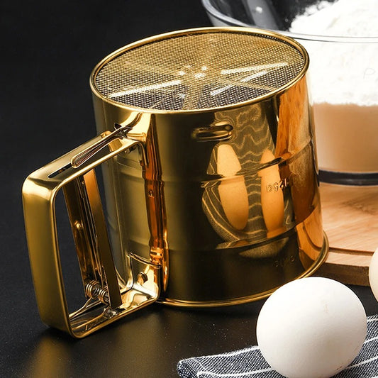 Golden Stainless Steel Semi-Automatic Powder Sieve