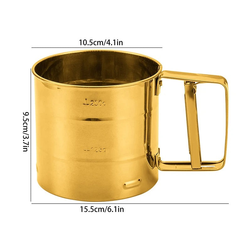 Golden Stainless Steel Semi-Automatic Powder Sieve