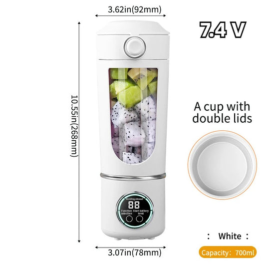 Portable Juice Maker Blender – 700ml USB Rechargeable Smoothie Bottle