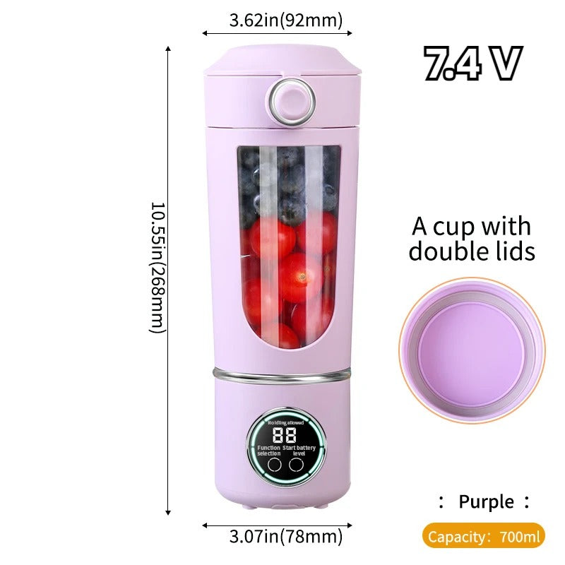 Portable Juice Maker Blender – 700ml USB Rechargeable Smoothie Bottle