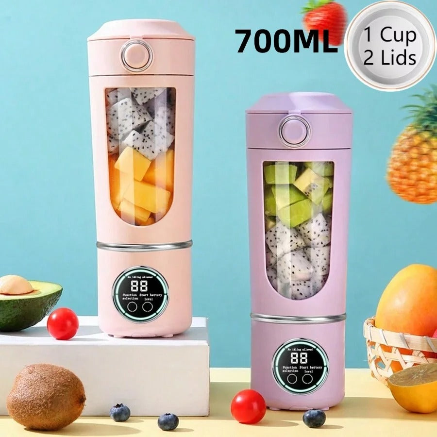 Portable Juice Maker Blender – 700ml USB Rechargeable Smoothie Bottle