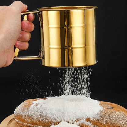 Golden Stainless Steel Semi-Automatic Powder Sieve