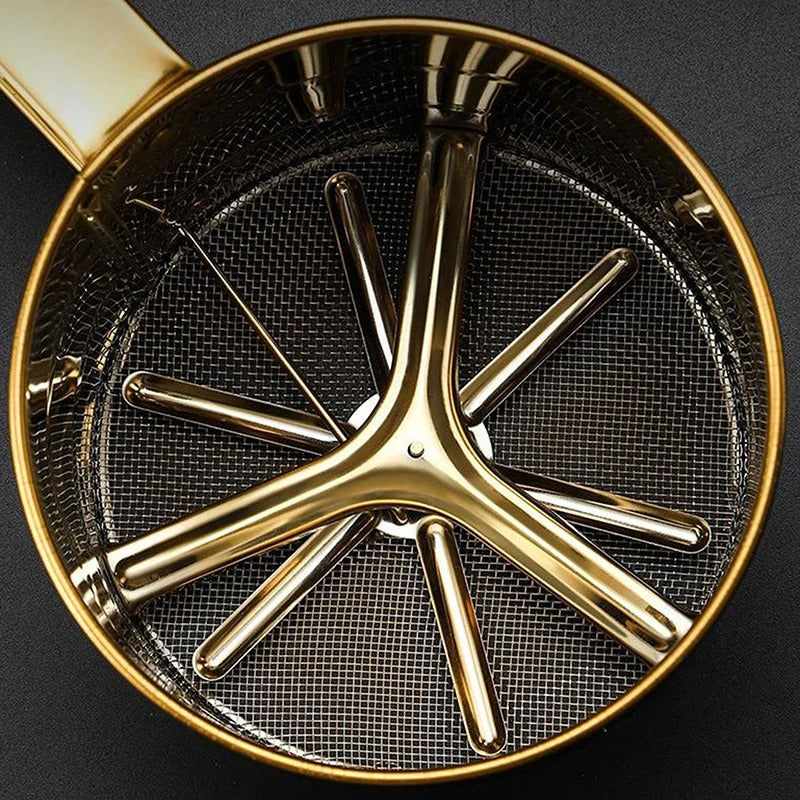 Golden Stainless Steel Semi-Automatic Powder Sieve