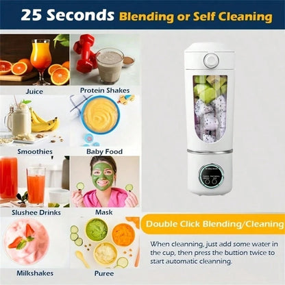 Portable Juice Maker Blender – 700ml USB Rechargeable Smoothie Bottle