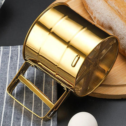 Golden Stainless Steel Semi-Automatic Powder Sieve