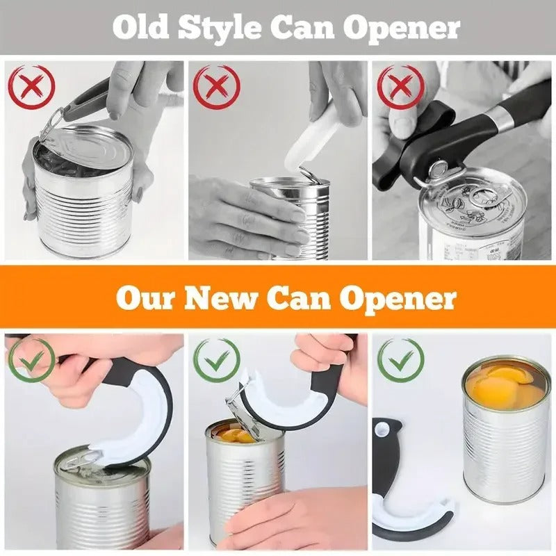 J-shaped ring pull opener