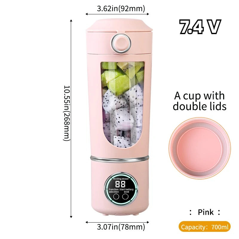 Portable Juice Maker Blender – 700ml USB Rechargeable Smoothie Bottle